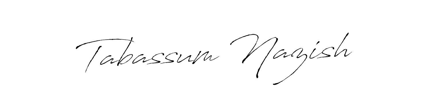 The best way (Antro_Vectra) to make a short signature is to pick only two or three words in your name. The name Tabassum Nazish include a total of six letters. For converting this name. Tabassum Nazish signature style 6 images and pictures png