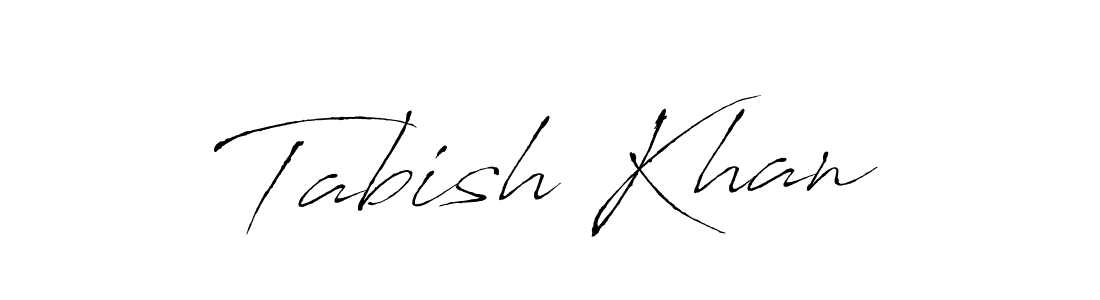 Design your own signature with our free online signature maker. With this signature software, you can create a handwritten (Antro_Vectra) signature for name Tabish Khan. Tabish Khan signature style 6 images and pictures png