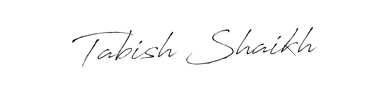 Design your own signature with our free online signature maker. With this signature software, you can create a handwritten (Antro_Vectra) signature for name Tabish Shaikh. Tabish Shaikh signature style 6 images and pictures png