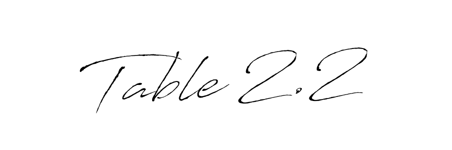 Also we have Table 2.2 name is the best signature style. Create professional handwritten signature collection using Antro_Vectra autograph style. Table 2.2 signature style 6 images and pictures png