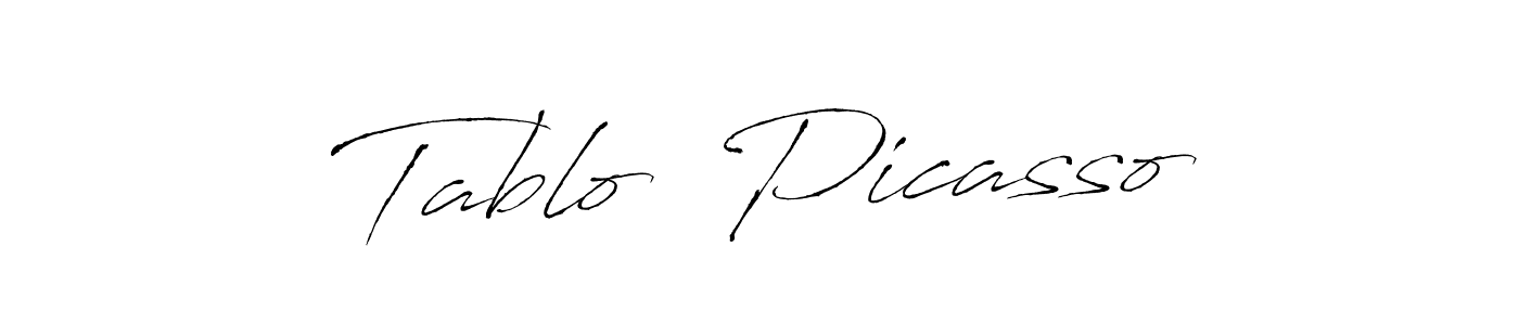 How to make Tablo  Picasso name signature. Use Antro_Vectra style for creating short signs online. This is the latest handwritten sign. Tablo  Picasso signature style 6 images and pictures png