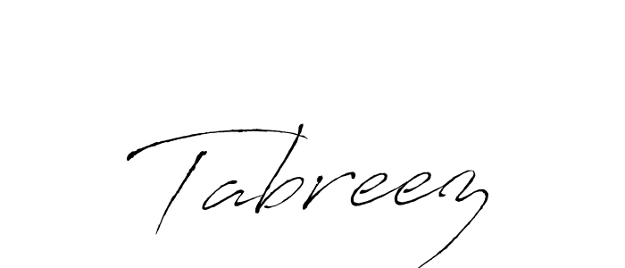 Use a signature maker to create a handwritten signature online. With this signature software, you can design (Antro_Vectra) your own signature for name Tabreez. Tabreez signature style 6 images and pictures png
