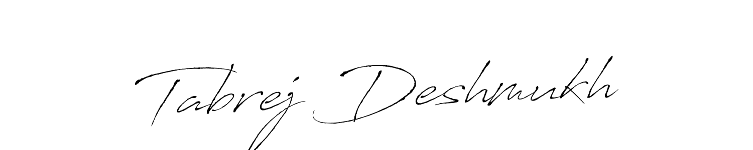 Also we have Tabrej Deshmukh name is the best signature style. Create professional handwritten signature collection using Antro_Vectra autograph style. Tabrej Deshmukh signature style 6 images and pictures png