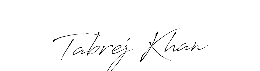 The best way (Antro_Vectra) to make a short signature is to pick only two or three words in your name. The name Tabrej Khan include a total of six letters. For converting this name. Tabrej Khan signature style 6 images and pictures png