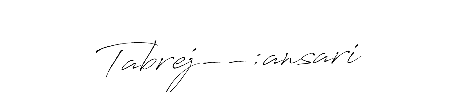 Similarly Antro_Vectra is the best handwritten signature design. Signature creator online .You can use it as an online autograph creator for name Tabrej--:ansari. Tabrej--:ansari signature style 6 images and pictures png