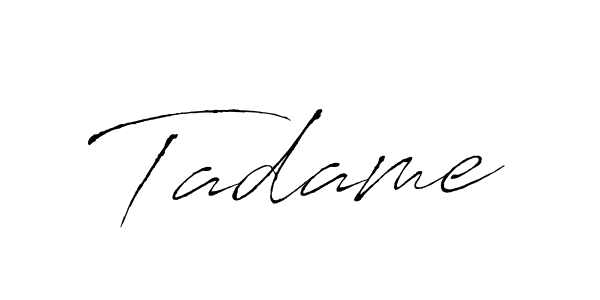 Similarly Antro_Vectra is the best handwritten signature design. Signature creator online .You can use it as an online autograph creator for name Tadame. Tadame signature style 6 images and pictures png