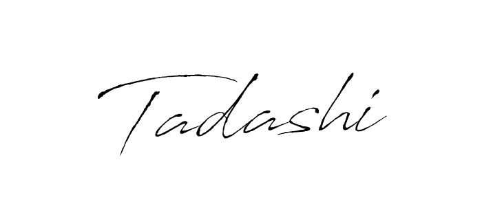 Design your own signature with our free online signature maker. With this signature software, you can create a handwritten (Antro_Vectra) signature for name Tadashi. Tadashi signature style 6 images and pictures png