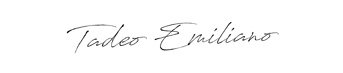 Also we have Tadeo Emiliano name is the best signature style. Create professional handwritten signature collection using Antro_Vectra autograph style. Tadeo Emiliano signature style 6 images and pictures png