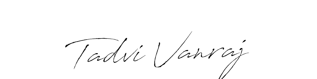 The best way (Antro_Vectra) to make a short signature is to pick only two or three words in your name. The name Tadvi Vanraj include a total of six letters. For converting this name. Tadvi Vanraj signature style 6 images and pictures png