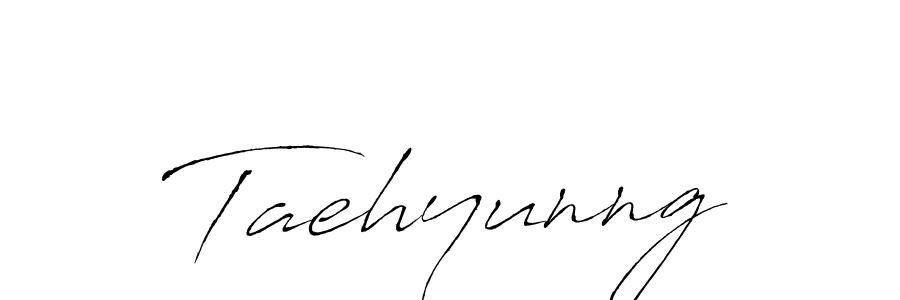 How to make Taehyunng signature? Antro_Vectra is a professional autograph style. Create handwritten signature for Taehyunng name. Taehyunng signature style 6 images and pictures png