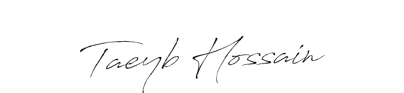 Create a beautiful signature design for name Taeyb Hossain. With this signature (Antro_Vectra) fonts, you can make a handwritten signature for free. Taeyb Hossain signature style 6 images and pictures png