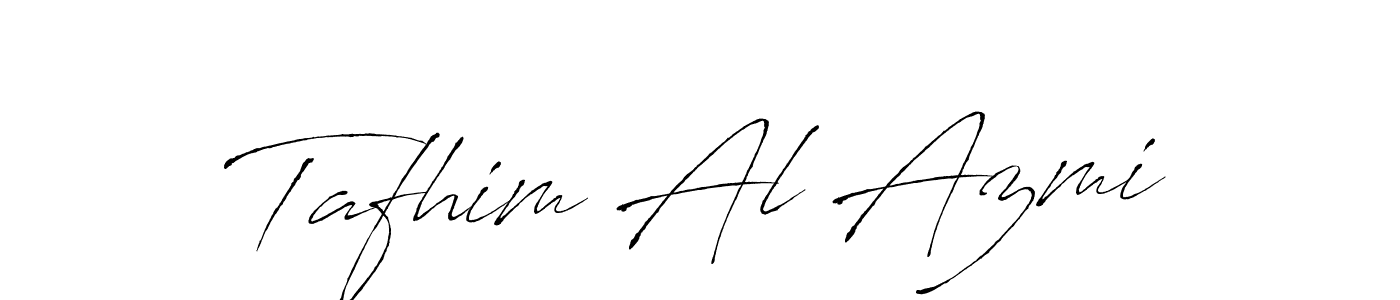 How to make Tafhim Al Azmi name signature. Use Antro_Vectra style for creating short signs online. This is the latest handwritten sign. Tafhim Al Azmi signature style 6 images and pictures png