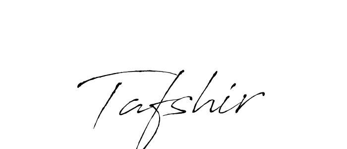 Make a beautiful signature design for name Tafshir. With this signature (Antro_Vectra) style, you can create a handwritten signature for free. Tafshir signature style 6 images and pictures png