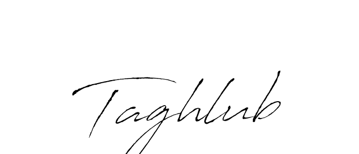 Design your own signature with our free online signature maker. With this signature software, you can create a handwritten (Antro_Vectra) signature for name Taghlub. Taghlub signature style 6 images and pictures png