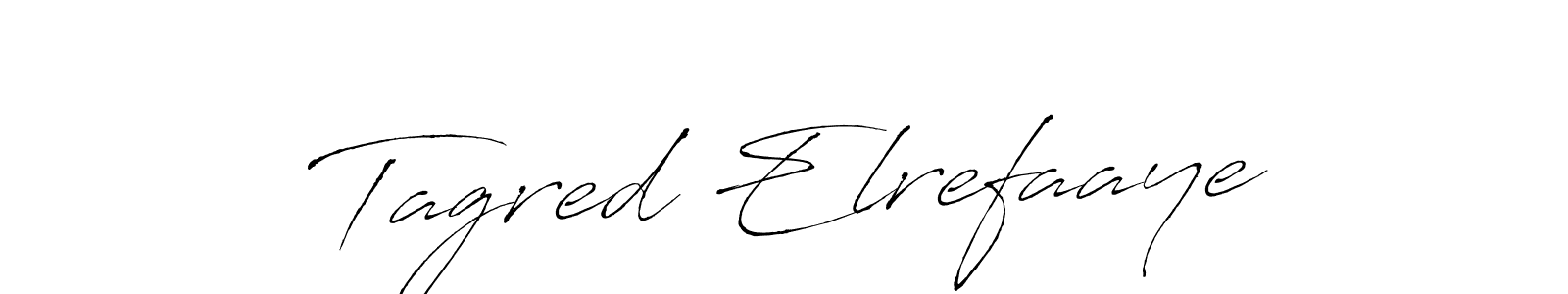 Create a beautiful signature design for name Tagred Elrefaaye. With this signature (Antro_Vectra) fonts, you can make a handwritten signature for free. Tagred Elrefaaye signature style 6 images and pictures png