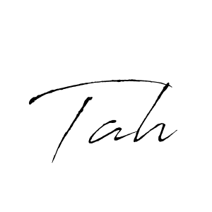 Design your own signature with our free online signature maker. With this signature software, you can create a handwritten (Antro_Vectra) signature for name Tah. Tah signature style 6 images and pictures png