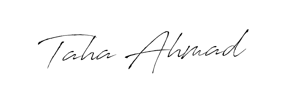 if you are searching for the best signature style for your name Taha Ahmad. so please give up your signature search. here we have designed multiple signature styles  using Antro_Vectra. Taha Ahmad signature style 6 images and pictures png