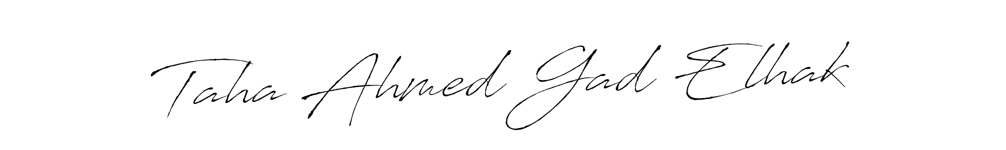 Make a beautiful signature design for name Taha Ahmed Gad Elhak. Use this online signature maker to create a handwritten signature for free. Taha Ahmed Gad Elhak signature style 6 images and pictures png