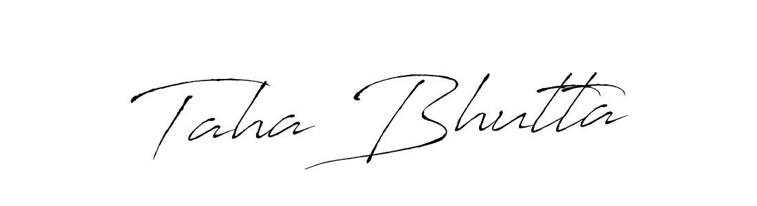 Also You can easily find your signature by using the search form. We will create Taha Bhutta name handwritten signature images for you free of cost using Antro_Vectra sign style. Taha Bhutta signature style 6 images and pictures png