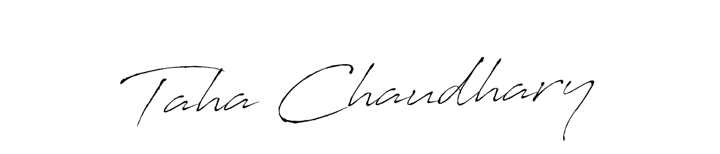 Also You can easily find your signature by using the search form. We will create Taha Chaudhary name handwritten signature images for you free of cost using Antro_Vectra sign style. Taha Chaudhary signature style 6 images and pictures png