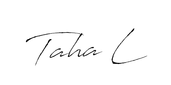 Once you've used our free online signature maker to create your best signature Antro_Vectra style, it's time to enjoy all of the benefits that Taha L name signing documents. Taha L signature style 6 images and pictures png