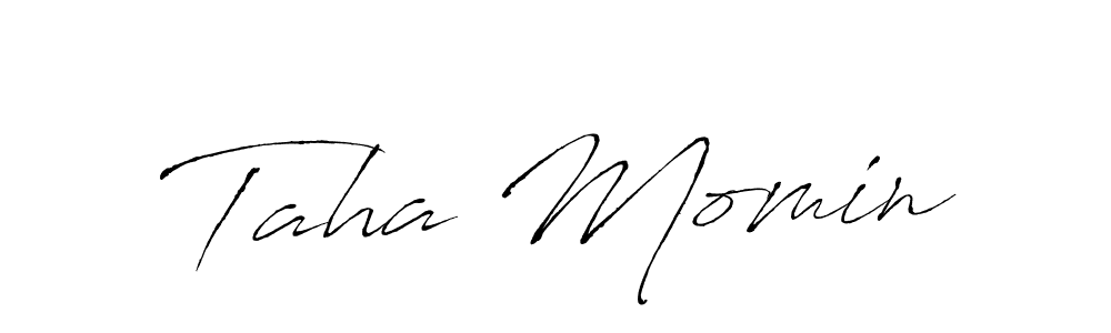 Also we have Taha Momin name is the best signature style. Create professional handwritten signature collection using Antro_Vectra autograph style. Taha Momin signature style 6 images and pictures png