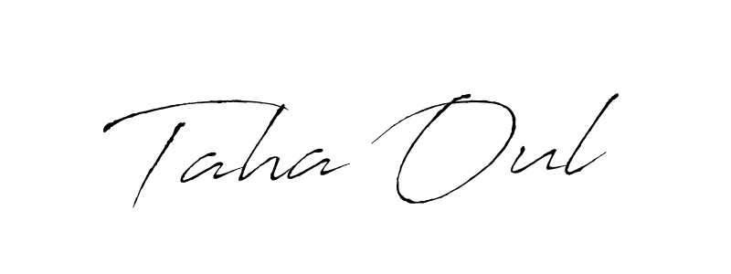 Antro_Vectra is a professional signature style that is perfect for those who want to add a touch of class to their signature. It is also a great choice for those who want to make their signature more unique. Get Taha Oul name to fancy signature for free. Taha Oul signature style 6 images and pictures png