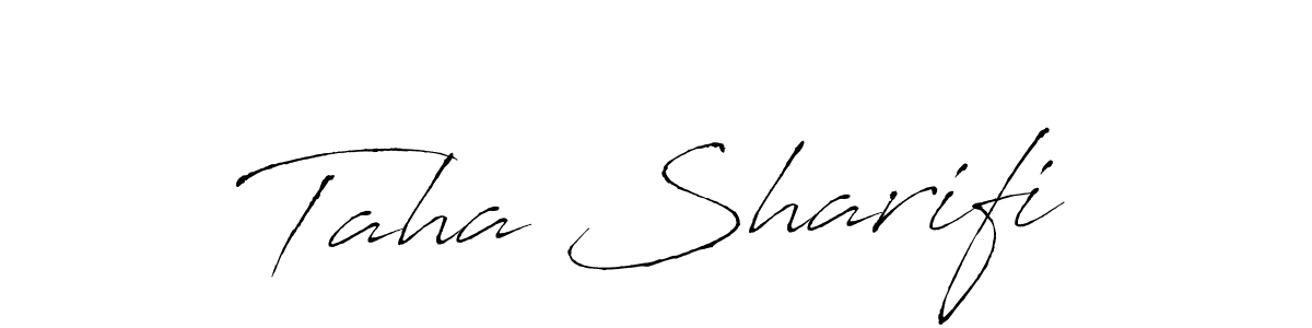 How to make Taha Sharifi name signature. Use Antro_Vectra style for creating short signs online. This is the latest handwritten sign. Taha Sharifi signature style 6 images and pictures png