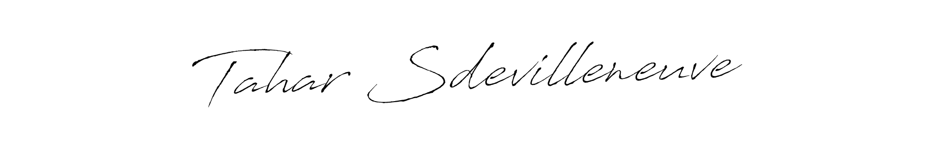 This is the best signature style for the Tahar Sdevilleneuve name. Also you like these signature font (Antro_Vectra). Mix name signature. Tahar Sdevilleneuve signature style 6 images and pictures png