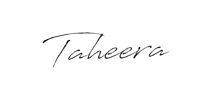 Design your own signature with our free online signature maker. With this signature software, you can create a handwritten (Antro_Vectra) signature for name Taheera. Taheera signature style 6 images and pictures png