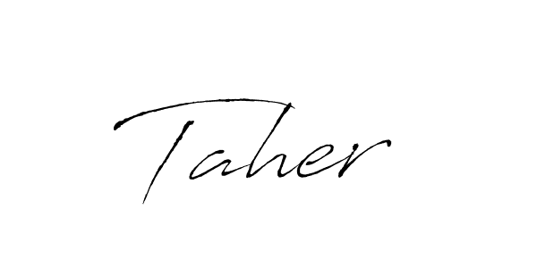 Best and Professional Signature Style for Taher . Antro_Vectra Best Signature Style Collection. Taher  signature style 6 images and pictures png