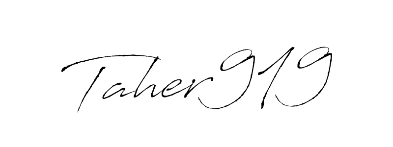 Also You can easily find your signature by using the search form. We will create Taher919 name handwritten signature images for you free of cost using Antro_Vectra sign style. Taher919 signature style 6 images and pictures png