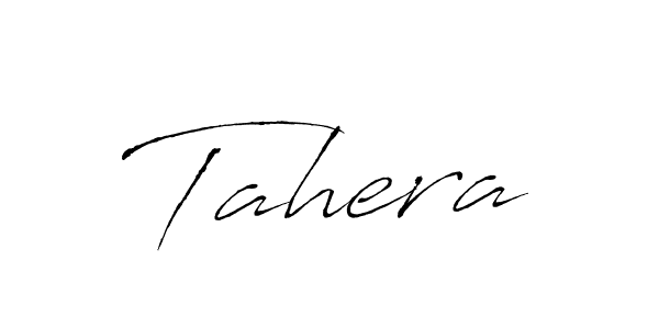 How to make Tahera signature? Antro_Vectra is a professional autograph style. Create handwritten signature for Tahera name. Tahera signature style 6 images and pictures png