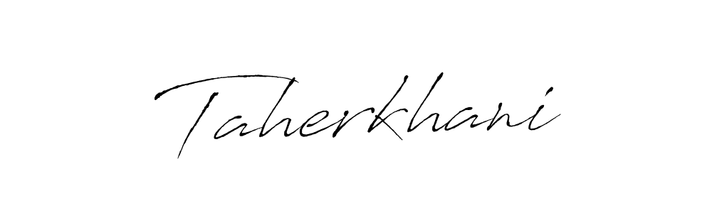 How to make Taherkhani signature? Antro_Vectra is a professional autograph style. Create handwritten signature for Taherkhani name. Taherkhani signature style 6 images and pictures png