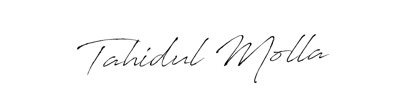 Create a beautiful signature design for name Tahidul Molla. With this signature (Antro_Vectra) fonts, you can make a handwritten signature for free. Tahidul Molla signature style 6 images and pictures png