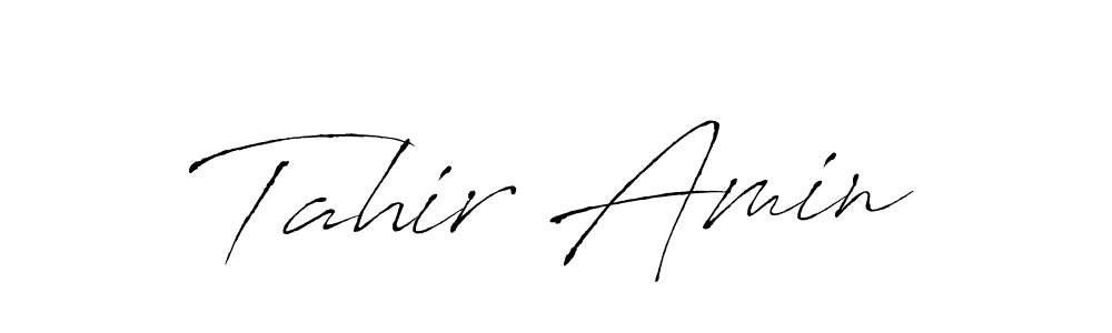 How to make Tahir Amin signature? Antro_Vectra is a professional autograph style. Create handwritten signature for Tahir Amin name. Tahir Amin signature style 6 images and pictures png