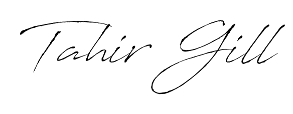 Create your official email sign-off with Tahir Gill name in Antro_Vectra style. Crisp, clean, and perfectly legible across all screens. Tahir Gill signature style 6 images and pictures png