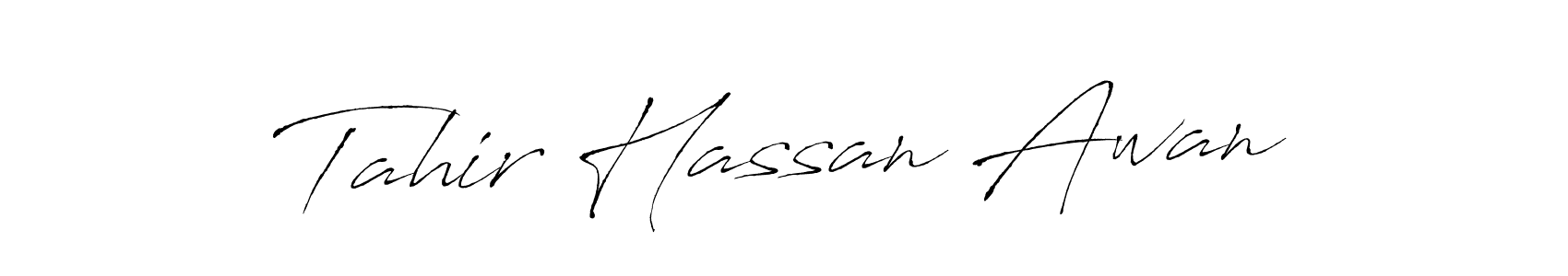 It looks lik you need a new signature style for name Tahir Hassan Awan. Design unique handwritten (Antro_Vectra) signature with our free signature maker in just a few clicks. Tahir Hassan Awan signature style 6 images and pictures png