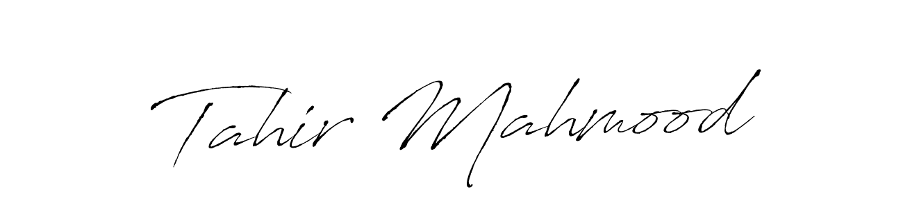 Design your own signature with our free online signature maker. With this signature software, you can create a handwritten (Antro_Vectra) signature for name Tahir Mahmood. Tahir Mahmood signature style 6 images and pictures png