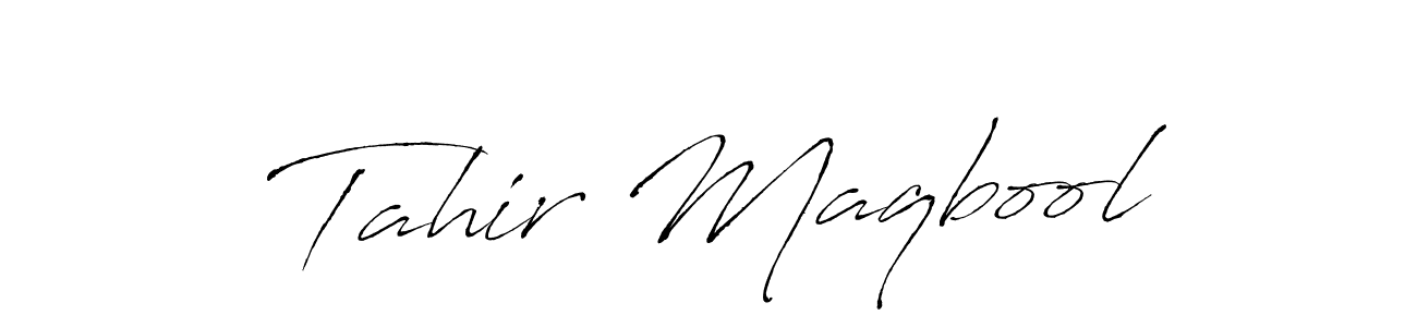 Make a beautiful signature design for name Tahir Maqbool. Use this online signature maker to create a handwritten signature for free. Tahir Maqbool signature style 6 images and pictures png