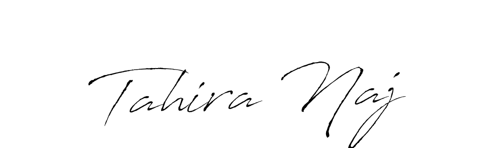 Make a beautiful signature design for name Tahira Naj. With this signature (Antro_Vectra) style, you can create a handwritten signature for free. Tahira Naj signature style 6 images and pictures png