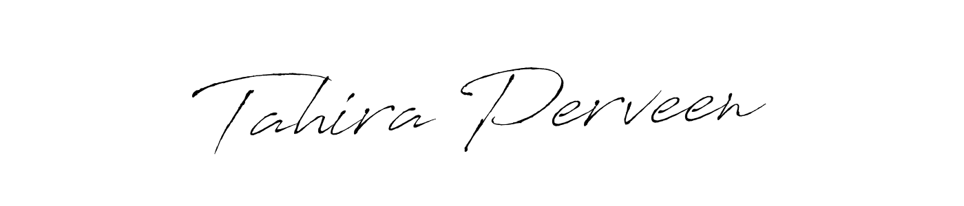 Make a beautiful signature design for name Tahira Perveen. With this signature (Antro_Vectra) style, you can create a handwritten signature for free. Tahira Perveen signature style 6 images and pictures png