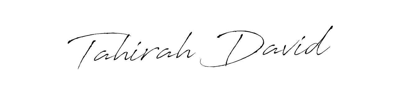 Similarly Antro_Vectra is the best handwritten signature design. Signature creator online .You can use it as an online autograph creator for name Tahirah David. Tahirah David signature style 6 images and pictures png