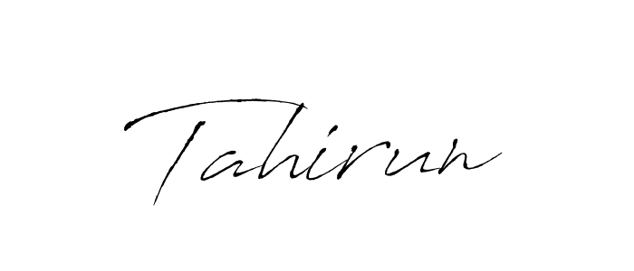 Make a beautiful signature design for name Tahirun. With this signature (Antro_Vectra) style, you can create a handwritten signature for free. Tahirun signature style 6 images and pictures png