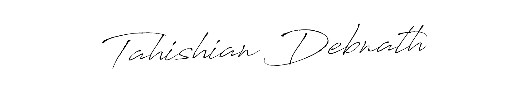 How to make Tahishian Debnath signature? Antro_Vectra is a professional autograph style. Create handwritten signature for Tahishian Debnath name. Tahishian Debnath signature style 6 images and pictures png