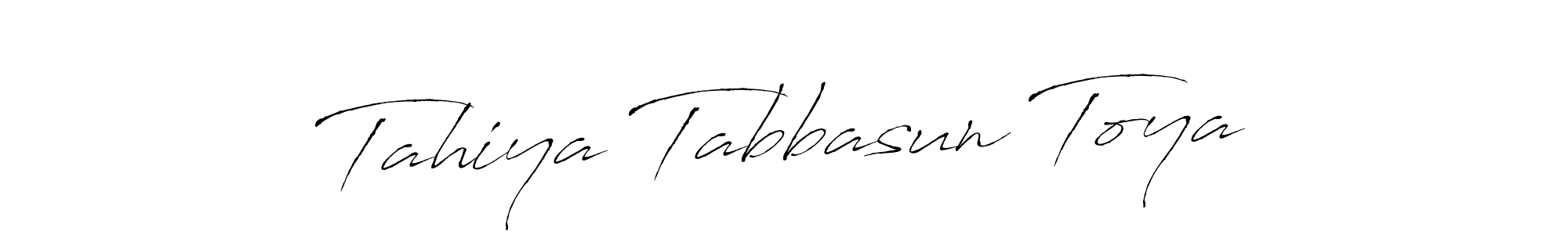 Similarly Antro_Vectra is the best handwritten signature design. Signature creator online .You can use it as an online autograph creator for name Tahiya Tabbasun Toya. Tahiya Tabbasun Toya signature style 6 images and pictures png