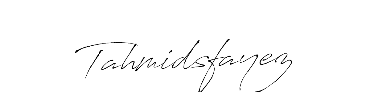 How to make Tahmidsfayez name signature. Use Antro_Vectra style for creating short signs online. This is the latest handwritten sign. Tahmidsfayez signature style 6 images and pictures png