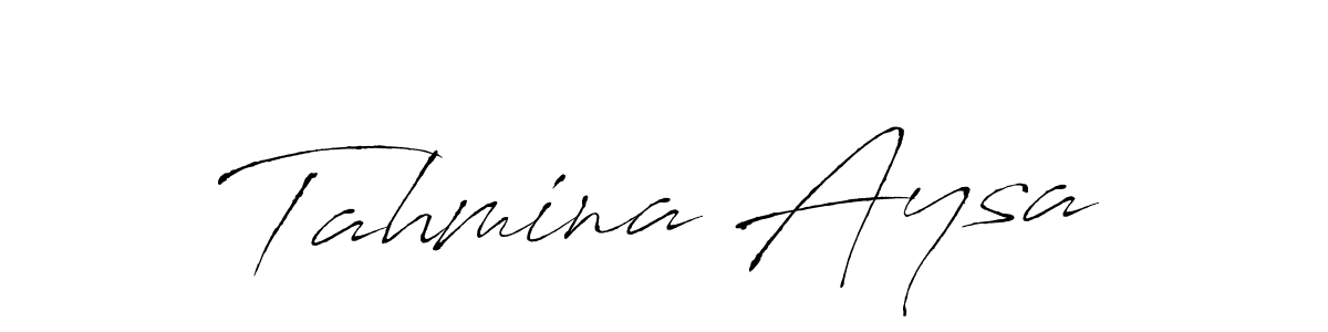 Create a beautiful signature design for name Tahmina Aysa. With this signature (Antro_Vectra) fonts, you can make a handwritten signature for free. Tahmina Aysa signature style 6 images and pictures png