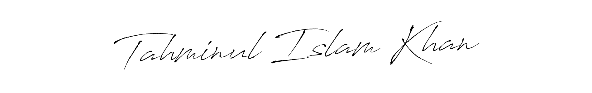 How to make Tahminul Islam Khan name signature. Use Antro_Vectra style for creating short signs online. This is the latest handwritten sign. Tahminul Islam Khan signature style 6 images and pictures png