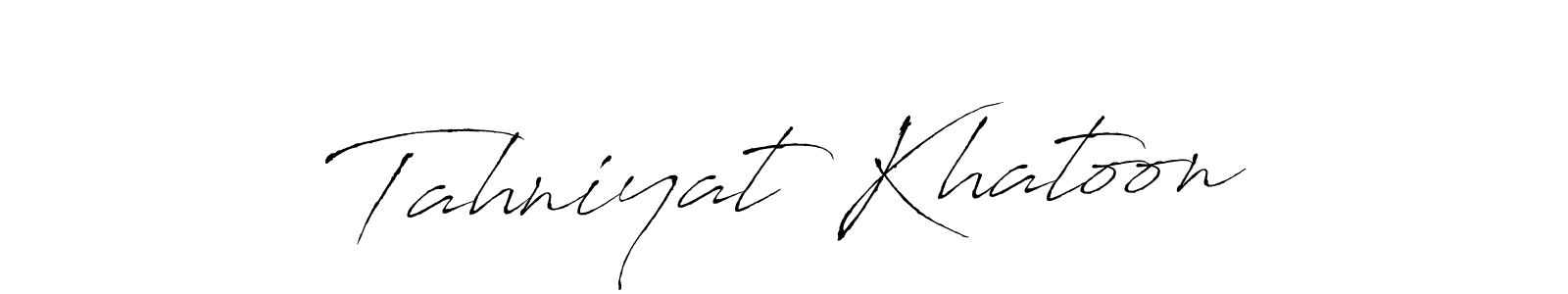 Tahniyat Khatoon stylish signature style. Best Handwritten Sign (Antro_Vectra) for my name. Handwritten Signature Collection Ideas for my name Tahniyat Khatoon. Tahniyat Khatoon signature style 6 images and pictures png